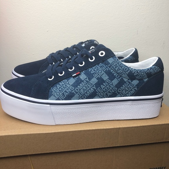 Tommy Jeans Women’s Platform  Canvas Shoes New in a Box - Picture 3 of 6